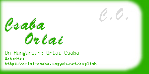 csaba orlai business card